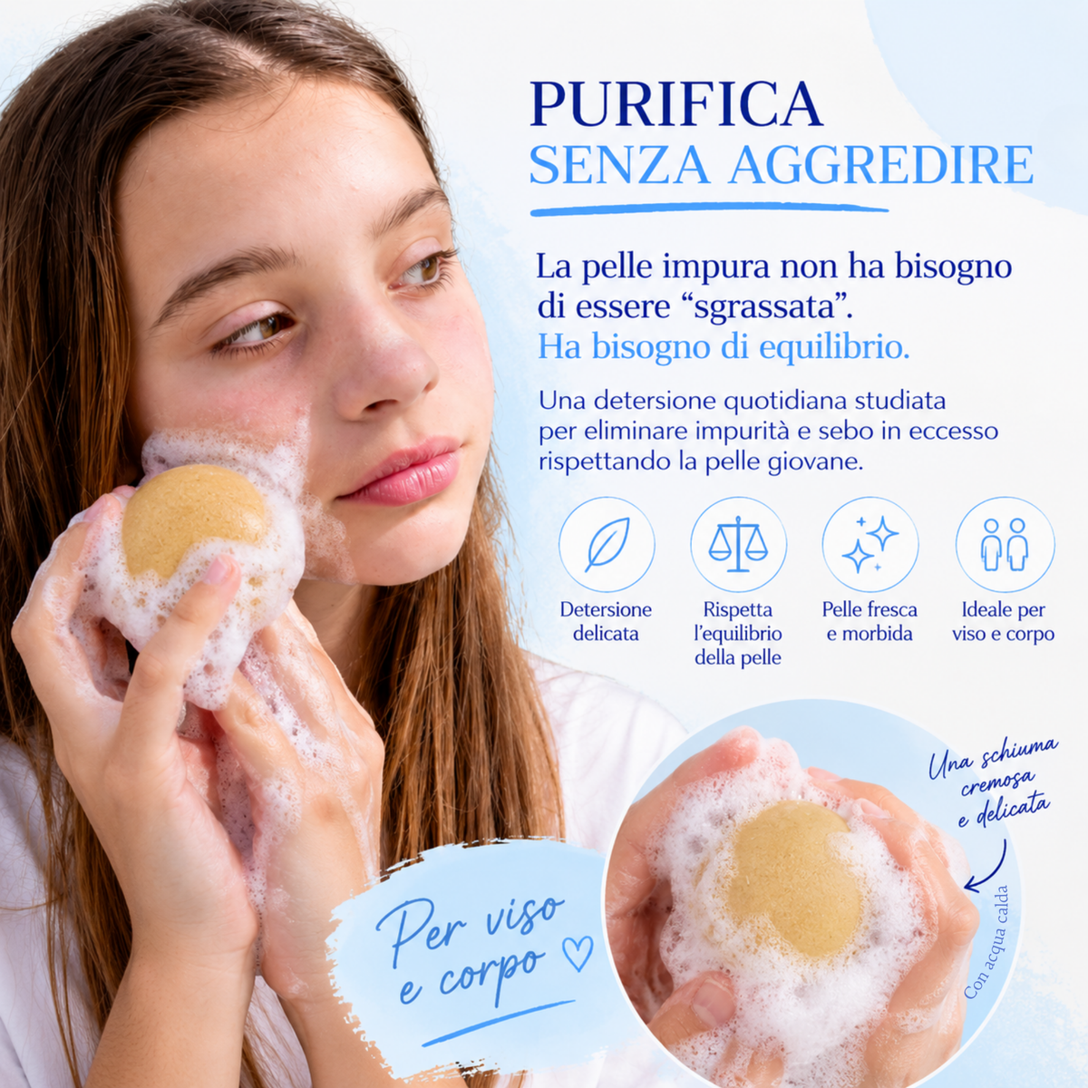 I'M STRONG Detergente viso solido 80gr