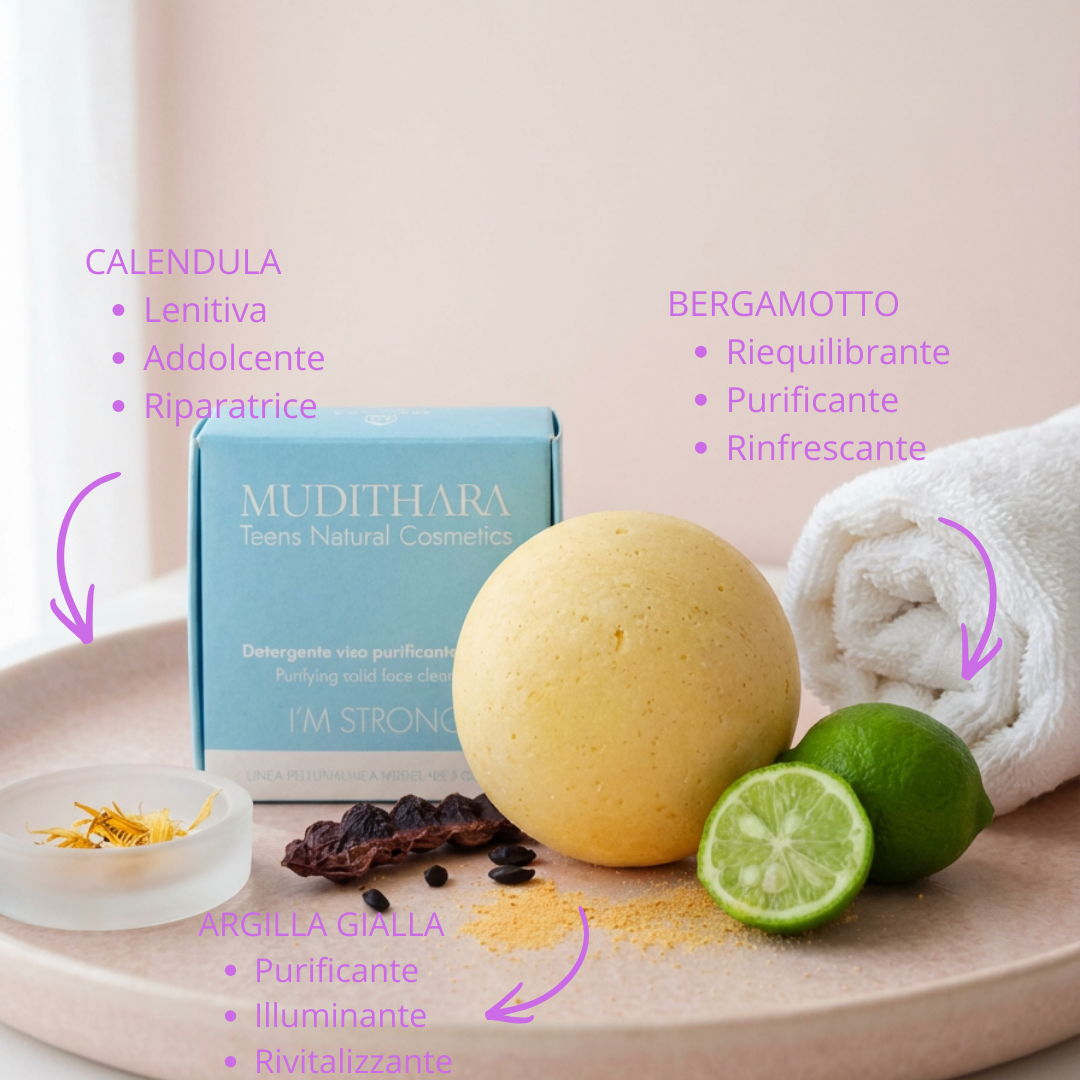 I'M STRONG Detergente viso purificante solido 80gr