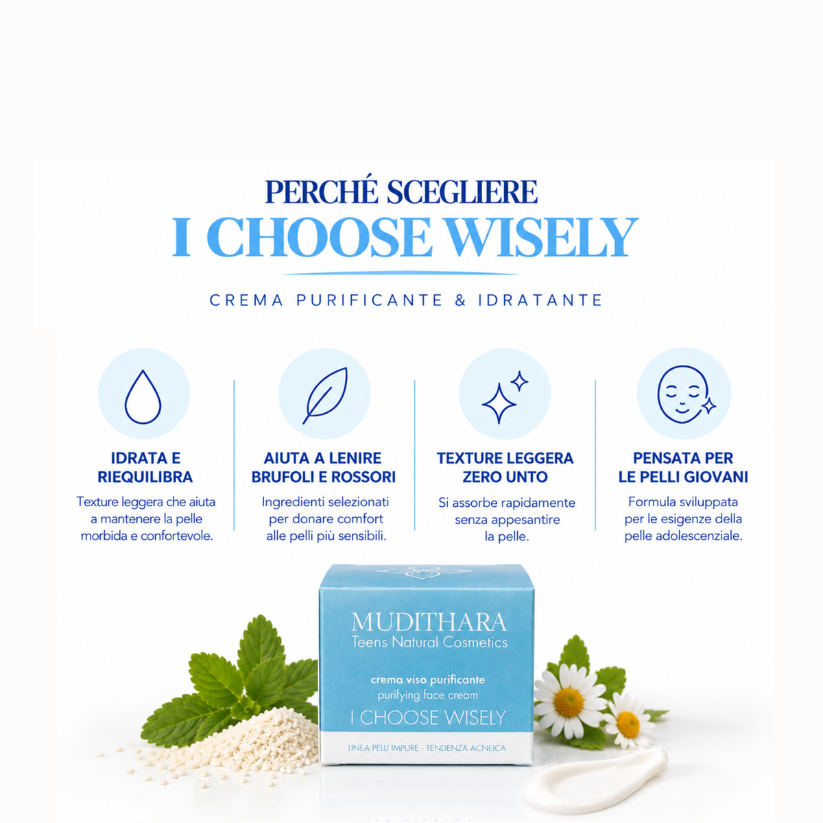 I CHOOSE WISELY   Crema viso purificante & idratante 50ml