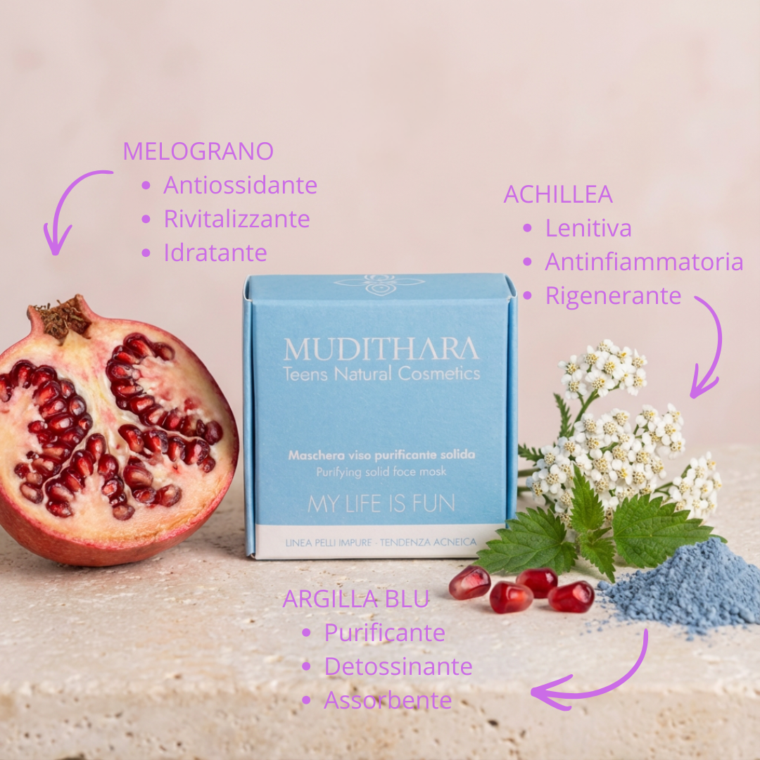 MY LIFE IS FUN Maschera viso purificante solida 30gr