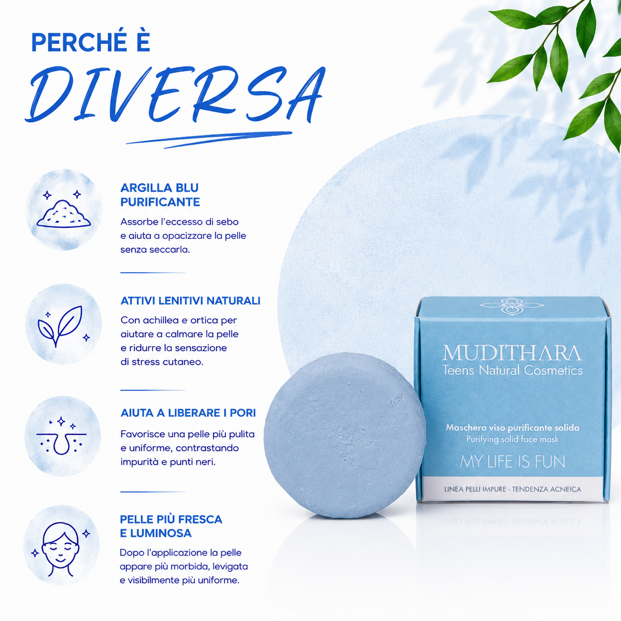 MY LIFE IS FUN Maschera viso solida 30gr